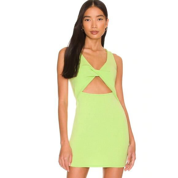 Lovers + Friends Chels Mini Dress in Lime Green NWT Size Medium - Picture 1 of 3